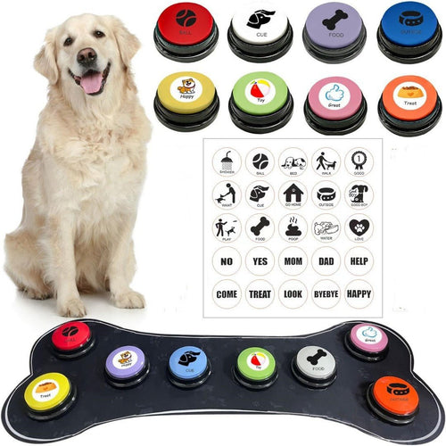 Dog Talking Buttons — Recordable Pet Communication Set