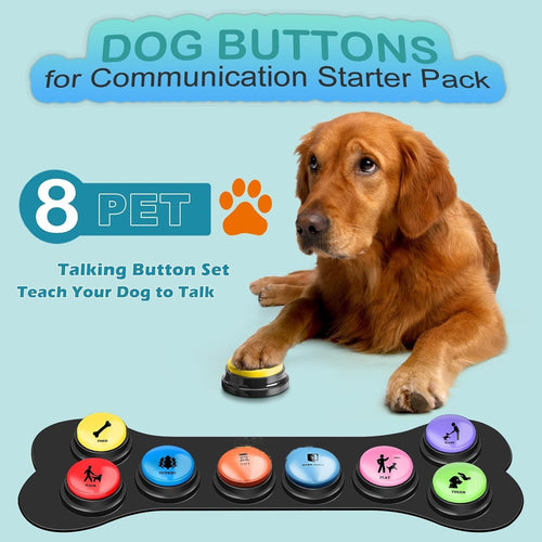 Dog Talking Buttons — Recordable Pet Communication Set
