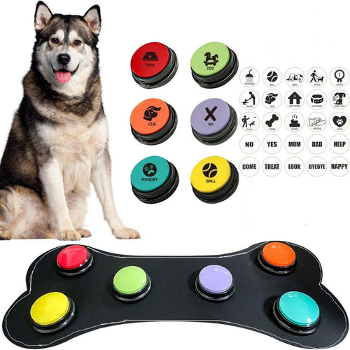 Dog Talking Buttons — Recordable Pet Communication Set