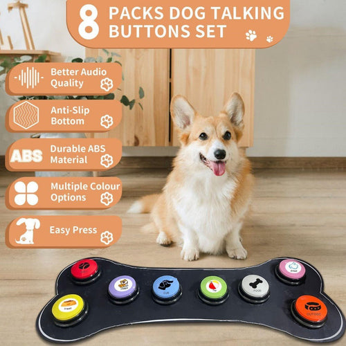 Dog Talking Buttons — Recordable Pet Communication Set